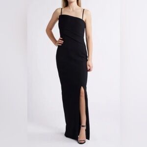 Vince Camuto Black Strapless Maxi Dress